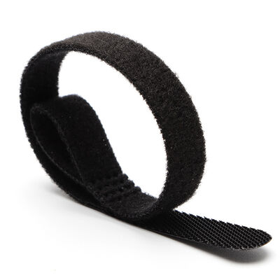 Black And White P Shaped Cable Hook And Loop Headphone Double Sided 12mm