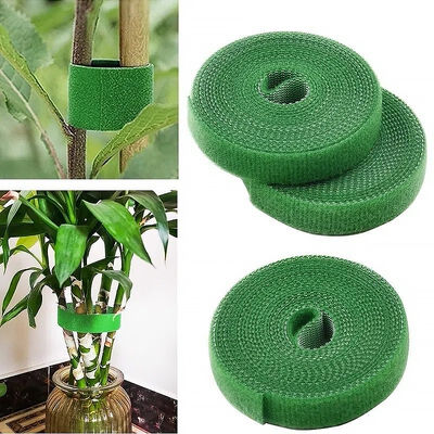 Nylon Back To Back Hook And Loop Green Plant Binding Back To Back Tape Soft