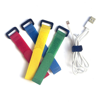 Colorful Non Slip Hook And Loop Wire Wrap Convenient Quick Installation Without Additional Tools