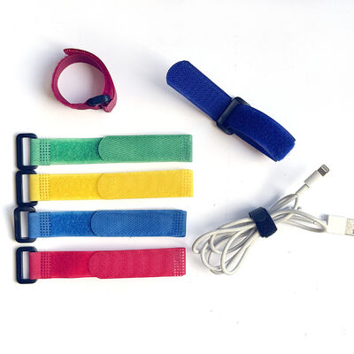 Colorful Non Slip Hook And Loop Wire Wrap Convenient Quick Installation Without Additional Tools