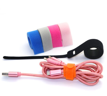 150mm Hook And Loop Cable Tie UV Resistant Customization For Charging Cable