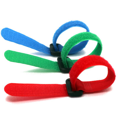Sustainable Hook And Loop Cable Tie 25mm Cable Management Straps High Strength