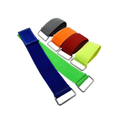 Colorful Iron Buckle Elastic Hook And Loop Tape Elastic Loop Fastener For Waist Cinching Straps