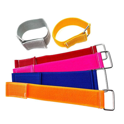 Colorful Iron Buckle Elastic Hook And Loop Tape Elastic Loop Fastener For Waist Cinching Straps
