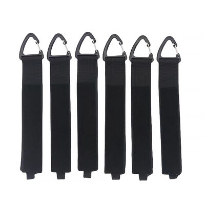 Black Triangular Hook And Loop Cable Tie Lightweight Cable Organizer Tape
