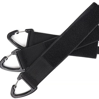 Black Triangular Hook And Loop Cable Tie Lightweight Cable Organizer Tape