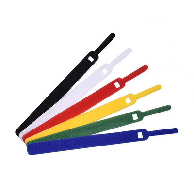 Needle Shaped Back To Back Hook And Loop Customized Cable Organizer Tape Single Sided