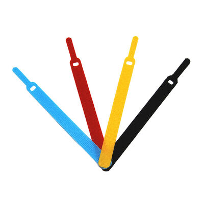 Needle Shaped Back To Back Hook And Loop Customized Cable Organizer Tape Single Sided