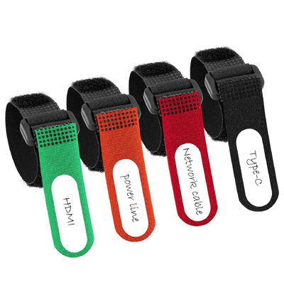 25mm Hook And Loop Wire Ties Non Damaging Safe For Headphone Wire And Date Wire