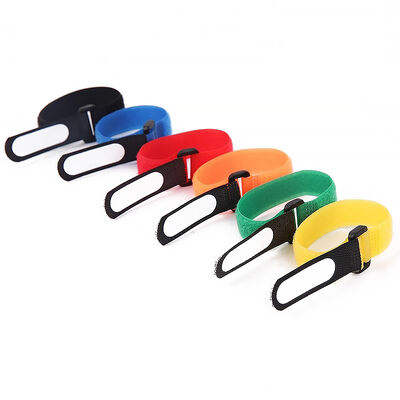Colorful Hook And Loop Cable Tie Integrated Reverse Buckle Cable Management Tape