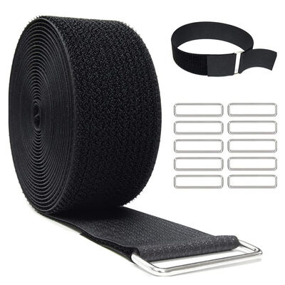 Integrated One Piece Hook And Loop Cable Strap Customised For Clothing Accessories