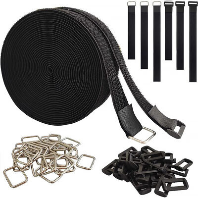 Integrated One Piece Hook And Loop Cable Strap Customised For Clothing Accessories