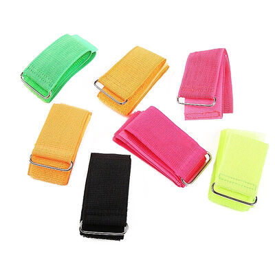10mm Colorful Hook And Loop Elastic Straps Iron Buckle Non Fuzz Textile Sofa Binding