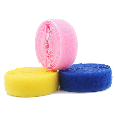 Protective Gear Stretchable Hook And Loop 10mm Colored Non Fuzz Self Adhesive